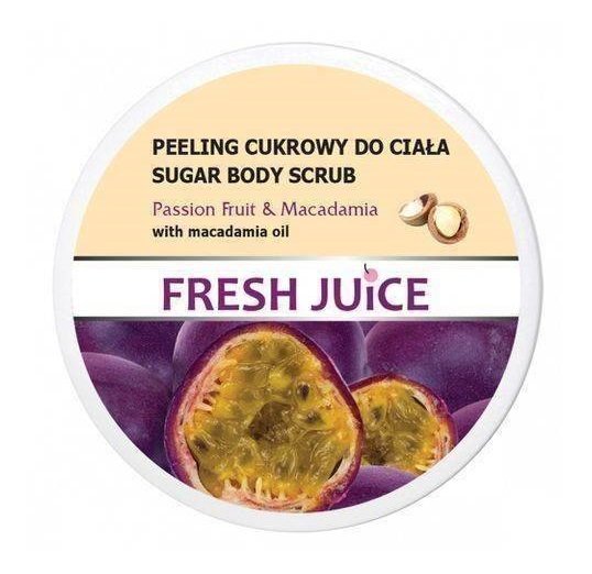 Fresh Juice Smoothing Sugar Body Scrub with Passion Fruit and