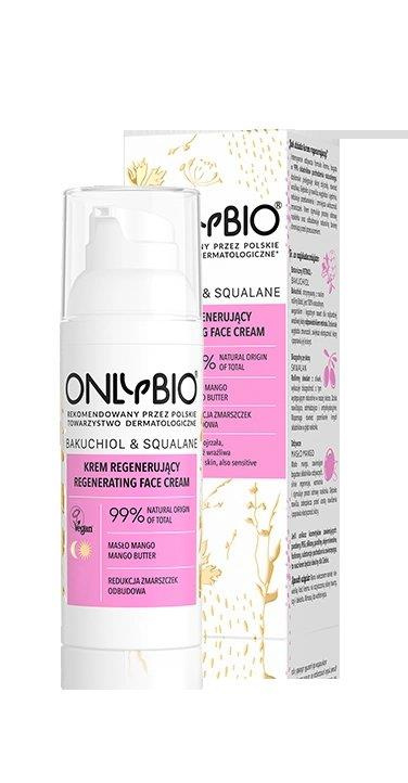 OnlyBio Regenerating Cream with Bakuchiol and Squalane for Mature and ...