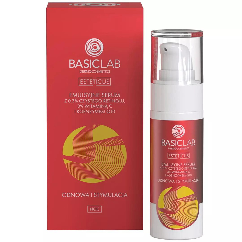 BasicLab Emulsion Serum with 0.3 Pure Retinol 3 Vitamin C Coenzyme