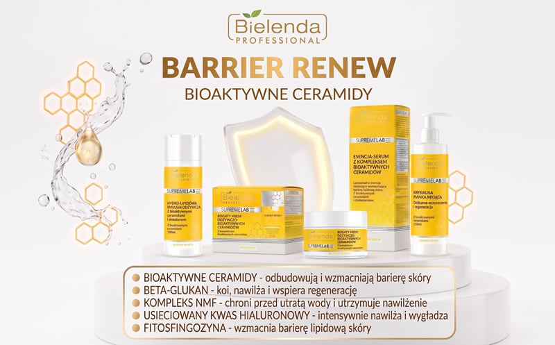 Professional restoration and regeneration of the skin barrier – discover Bielenda Professional Supremelab Barrier Renew.