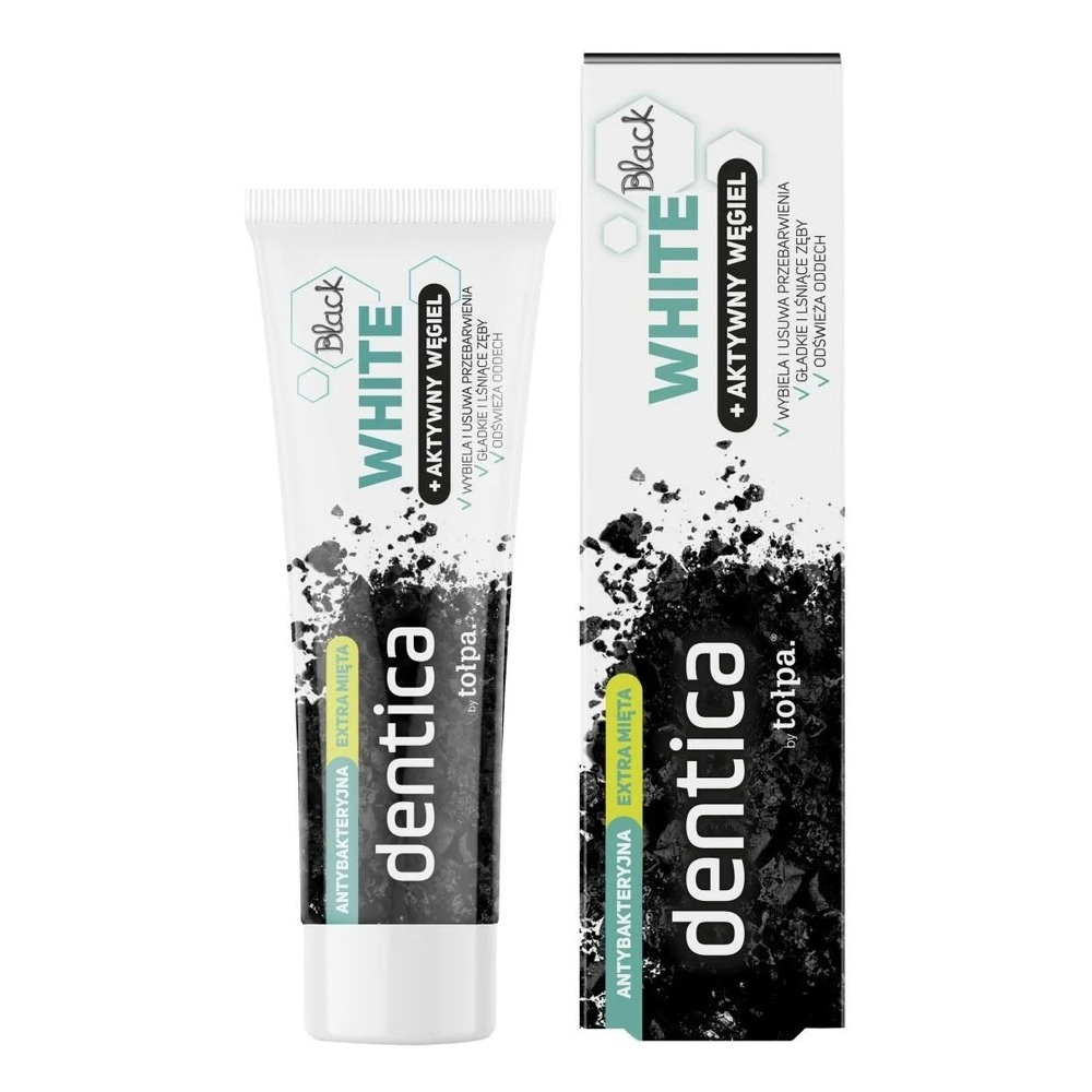 Tolpa Dentica Black White Whitening Toothpaste Charcoal 75ml