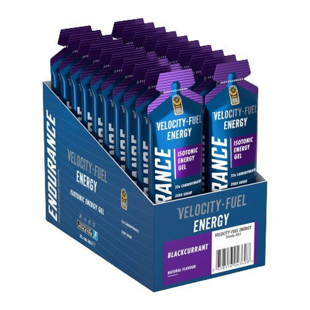 Endurance Energy Isotonic Energy Gel, Blackcurrant - 20 x 60g