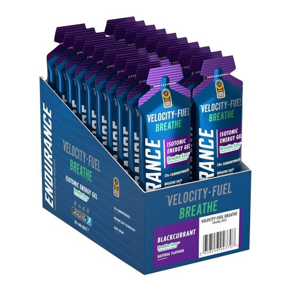 Endurance Breathe Isotonic Energy Gel, Blackcurrant - 20 x 60g
