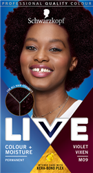 Schwarzkopf Live Intense and Moisture Hair Dye Colour Violet Vixen M09 2x60ml 10ml 15ml