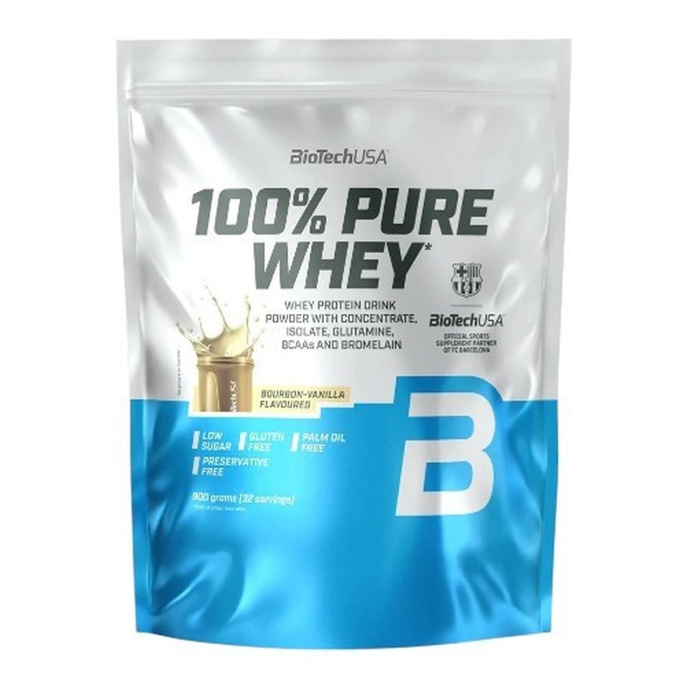 BioTechUSA 100% Pure Whey Protein Powder Bourbon Vanilla 900g