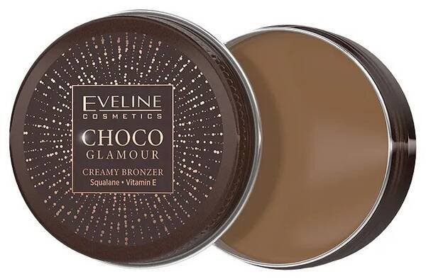 Eveline Choco Glamor Bronzer in Cream No. 01 Squalane Vitamin E 20g