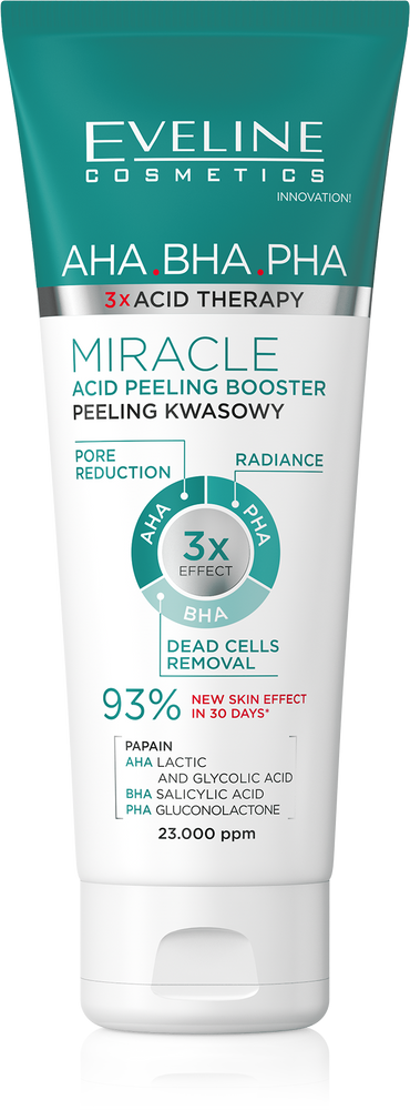 Eveline 3 X Acid Therapy AHA BHA PHA Miracle Acid Peeling 75ml