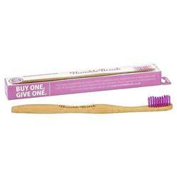 Humble Brush Eco Friendly Bamboo Toothbrush for Adults Medium Purple 1pcs