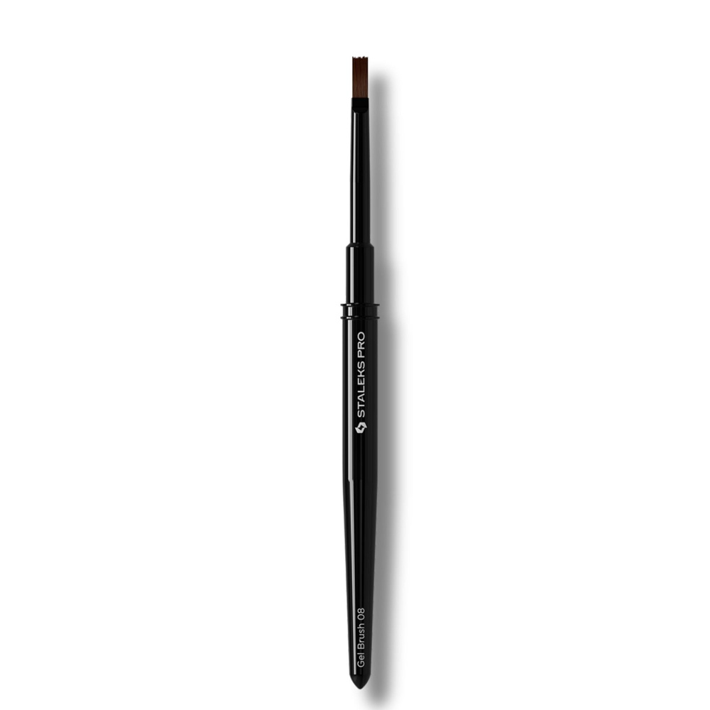 Staleks Pro Expert Straight Gel Brush Width 6 mm Length 10 mm – Professional Nail Modelling and Strengthening Tool 1pc