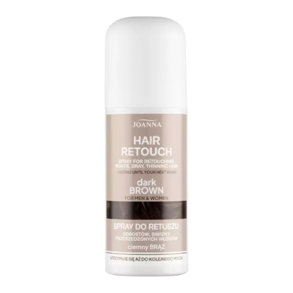 Joanna Hair Retouch Spray for Retouching Roots Grey Thinning Hair Dark Brown 75ml