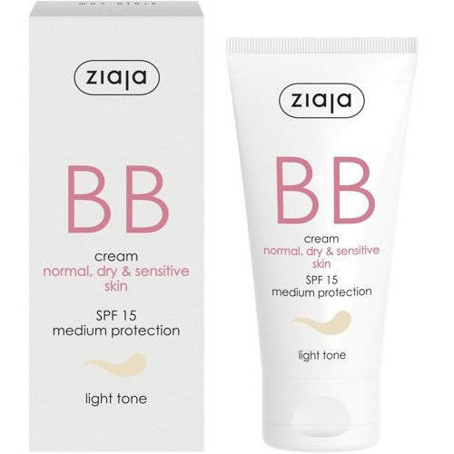 Ziaja BB Active Cream for Imperfections Dry, Sensitive and Normal Skin SPF15 Light Tone 50ml