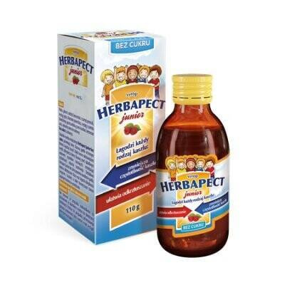 Herbapect Junior Raspberry Flavor Syrup without Sugar 110g