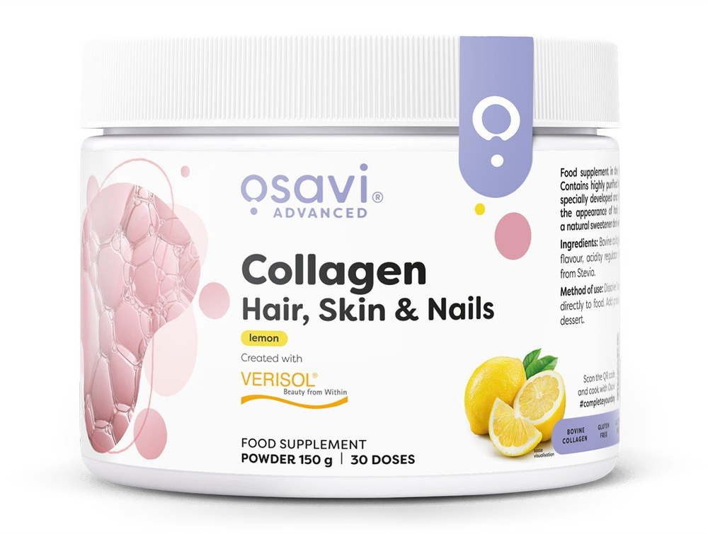 Osavi Collagen Peptides Collagen Hair Skin and Nails Lemon 150g