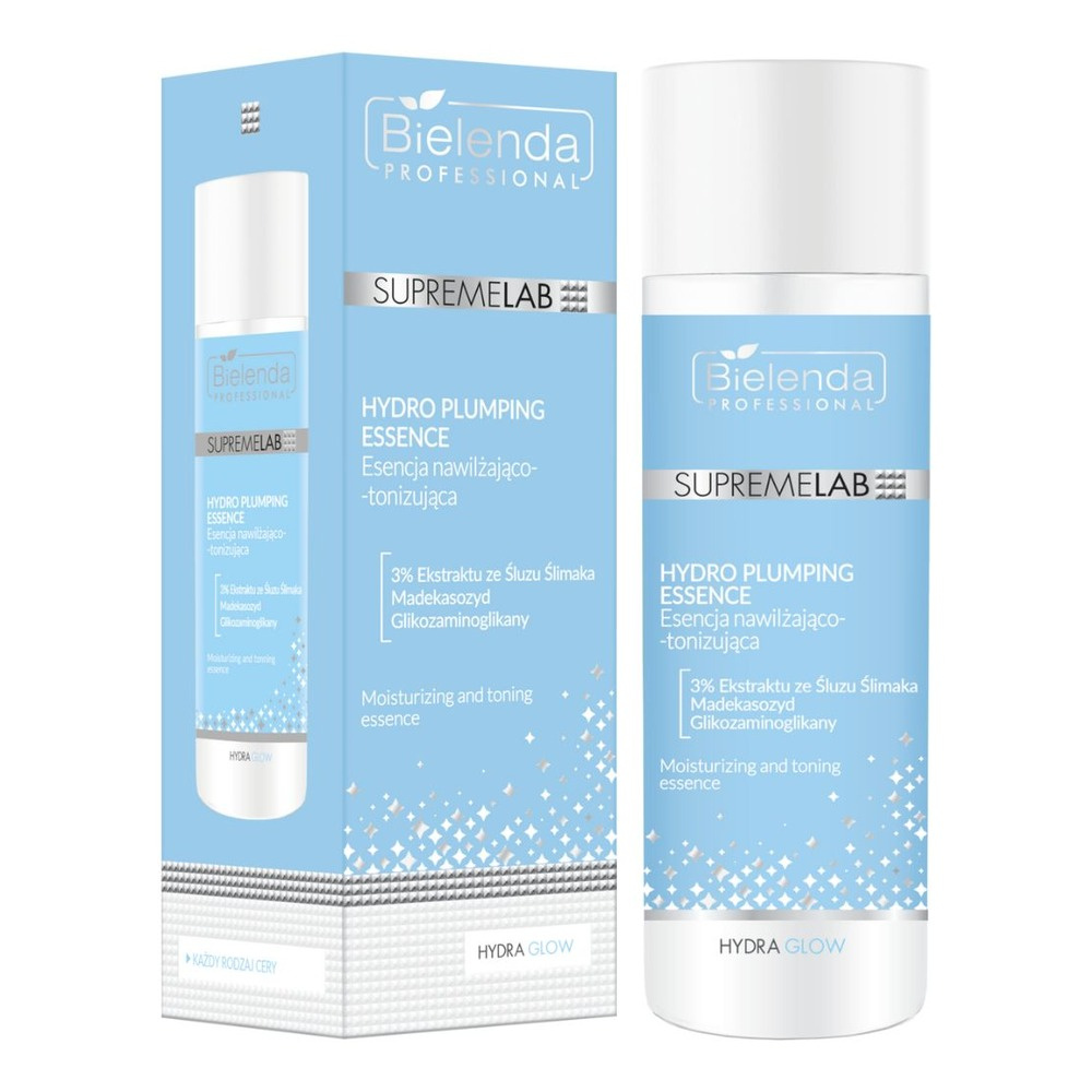 Bielenda Professional Supremelab Hydra Glow Toning and Moisturizing Essence with Snail Slime Extract for Dry and Dehydrated Skin 200ml