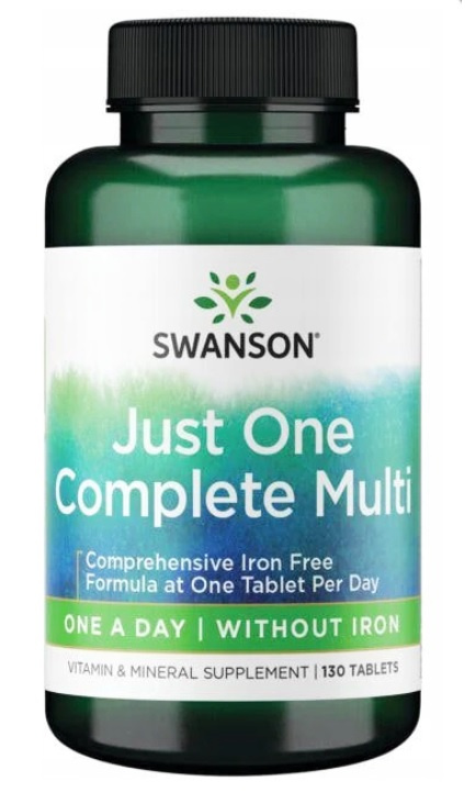 Swanson Just One Complete Multi without Iron 130 Tablets