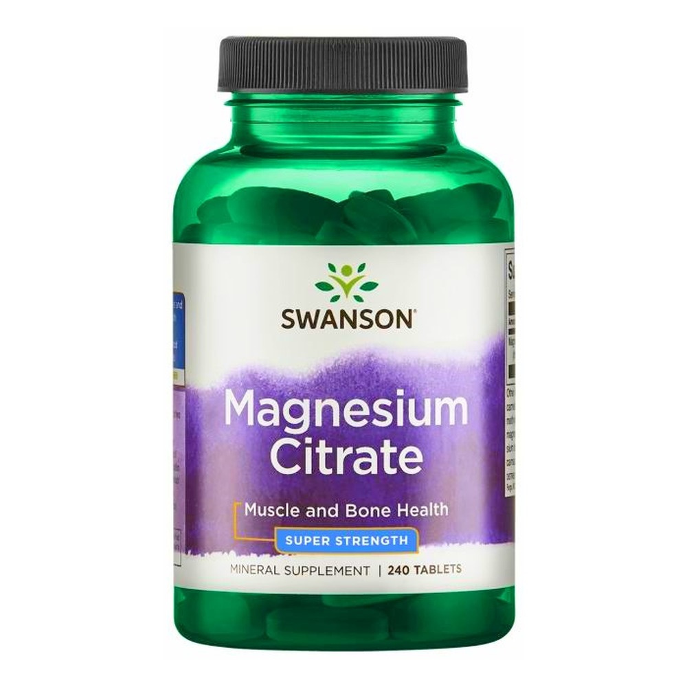 Swanson Magnesium Citrate 225mg Super-Strength 240 Tablets
