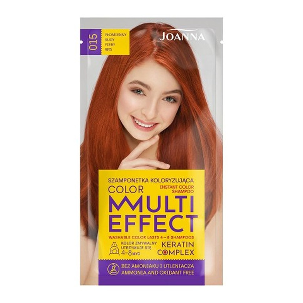Joanna Multi Effect Color Shampoo Coloring No 15 Flame Red 35g
