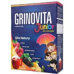 Grinovita Junior Source of Vitamin C and Zinc to Strengthen Body for Children from 3 Years of Age 10 Sachets