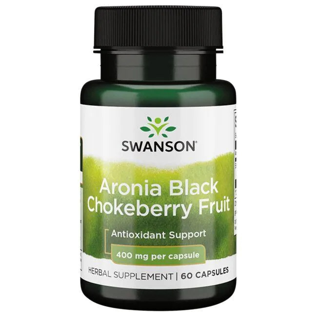 Swanson Aronia Black Chokeberry Fruit 400mg 60 Capsules