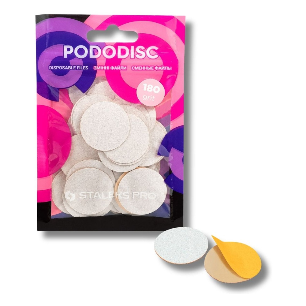Staleks Pro Expert Disposable Pododisc Pedicure White Files Size XS Grit 180 50pcs