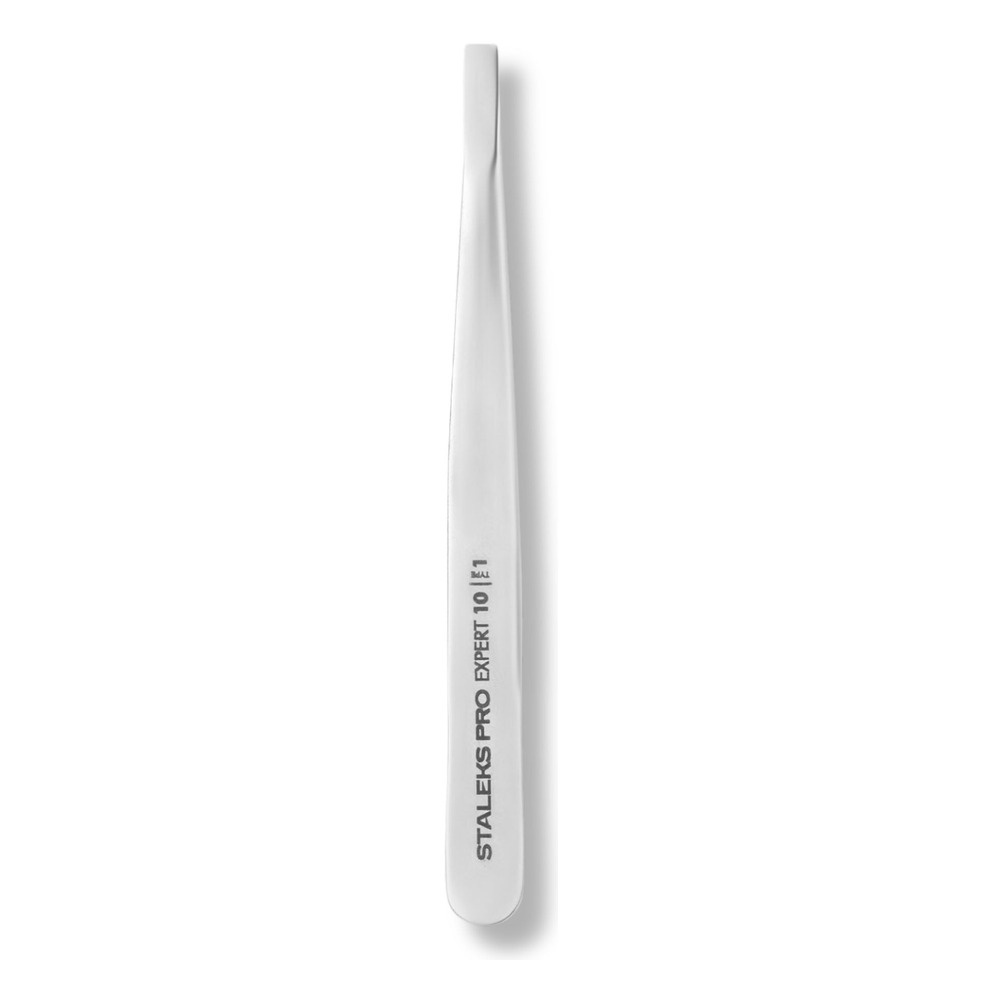 Staleks Pro Expert 10 Type 1 Eyebrow Tweezers Wide Straight Edges 1pc