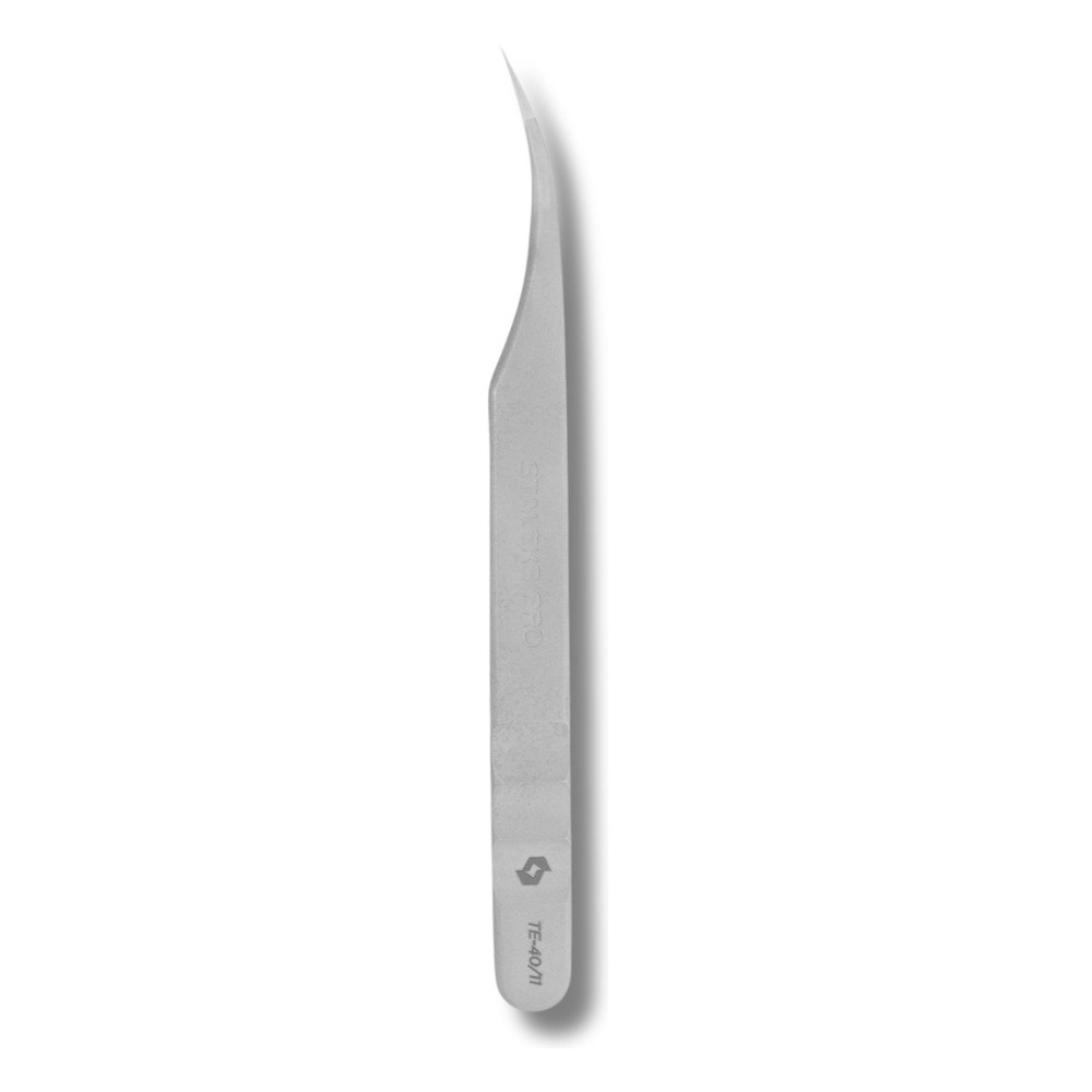 Staleks Pro Expert 40 Type 11 Curved Eyelash Tweezers For Precision Isolation 125mm