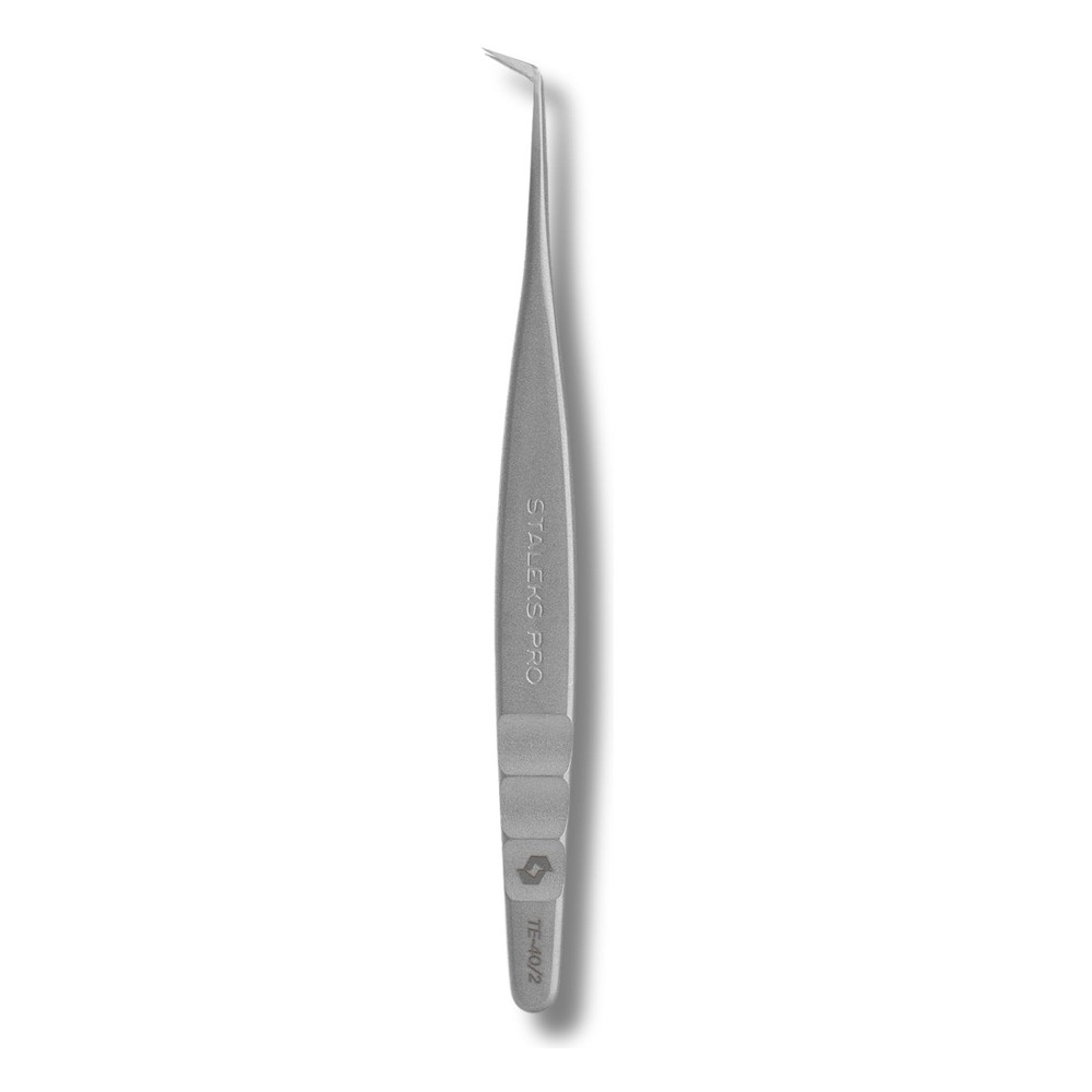 Staleks Pro Expert 40 Type 2 Eyelash Extension Tweezers L-Shaped 70° 125mm