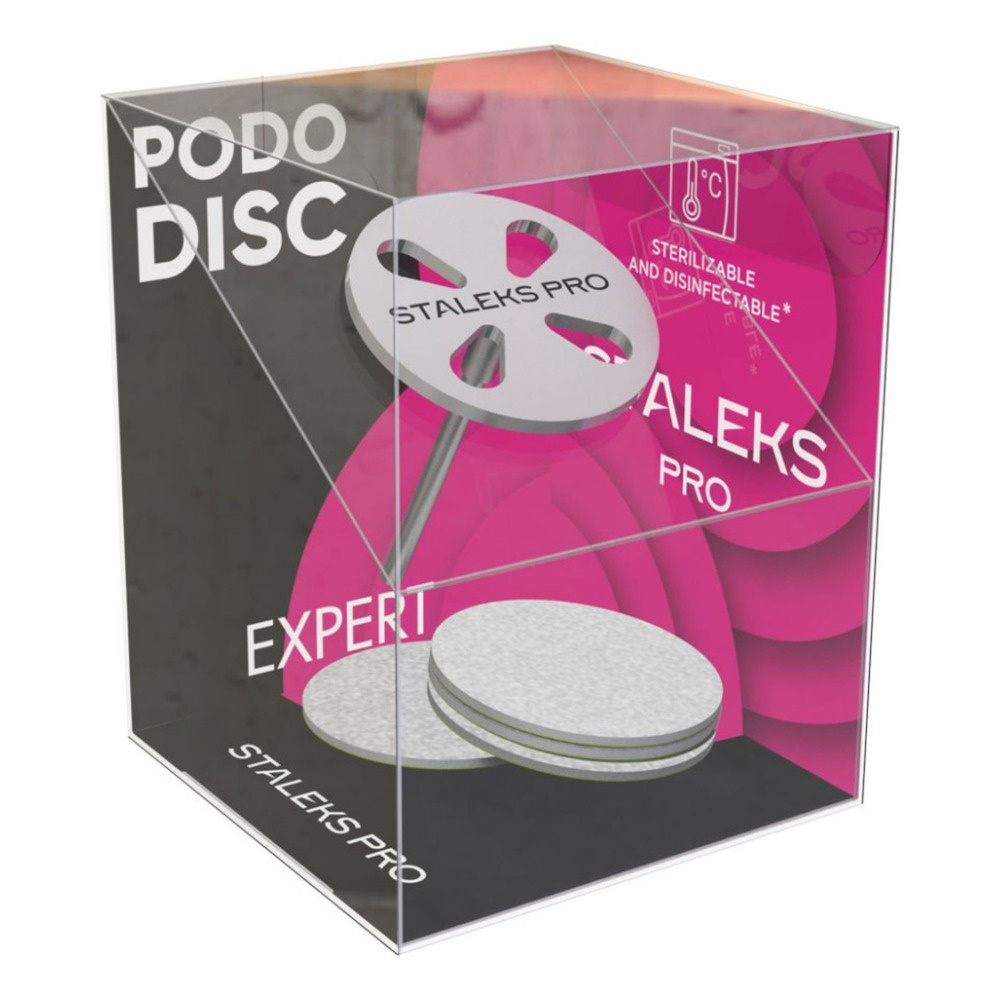 Staleks Pro Expert Pododisc Elongated Pedicure Disc With Disposable 5 x Files 180 Grit Size XS 10mm SET