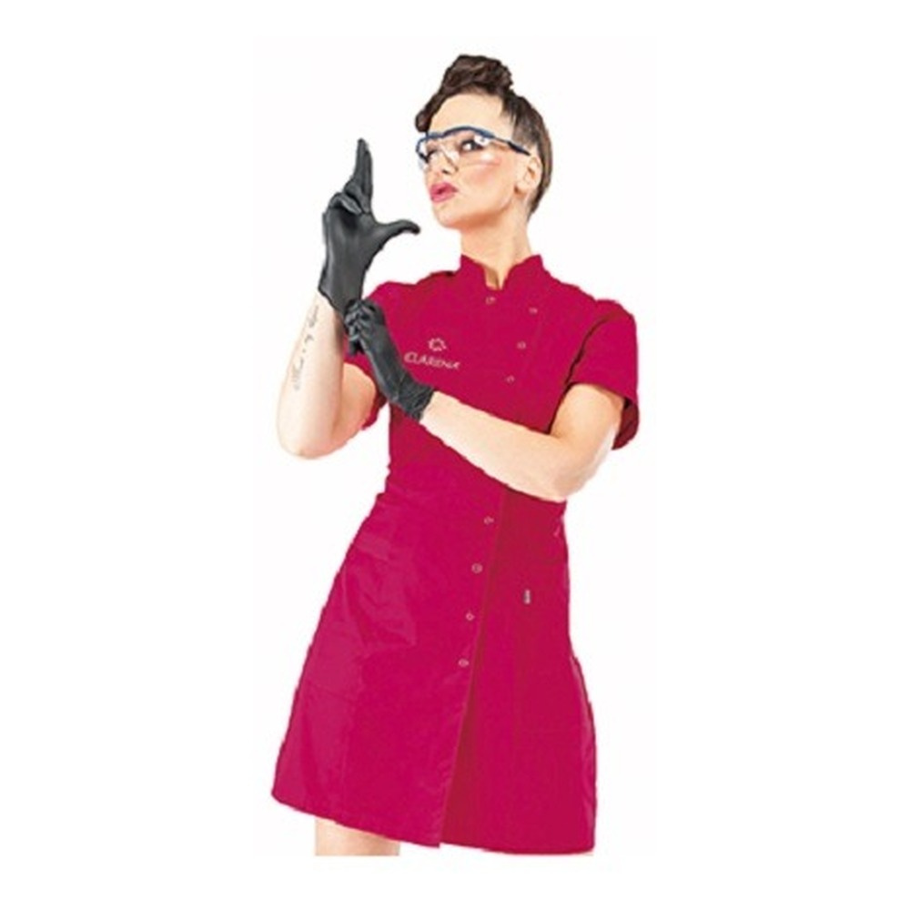 Clarena MISS Beautician Apron - Amaranth LONG Size 34/ UK 6
