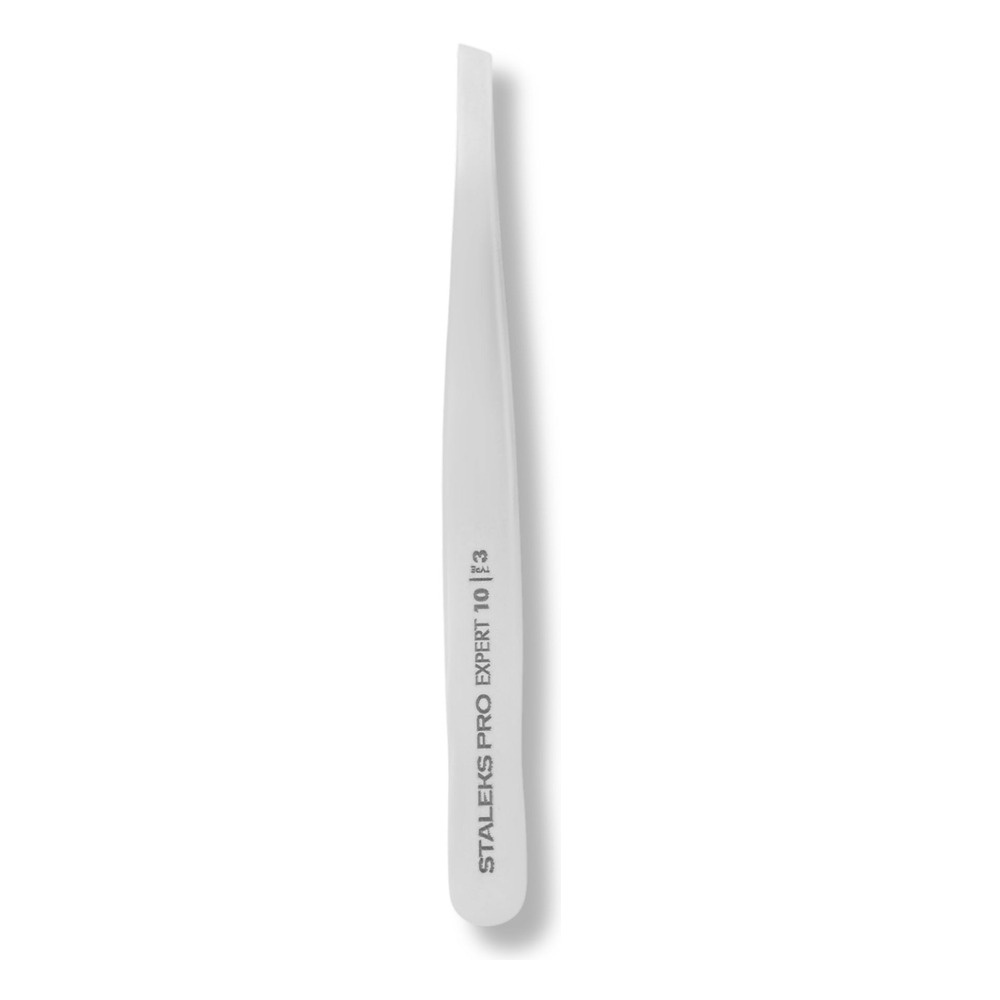 Staleks Pro Expert 10 Type 3 Eyebrow Tweezers Wide Beveled Tip 1pc