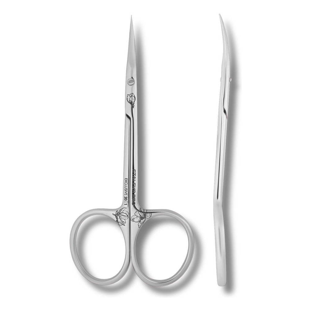 Staleks Pro Exclusive 20 Type 1 Cuticle Scissors Magnolia Engraving 102mm