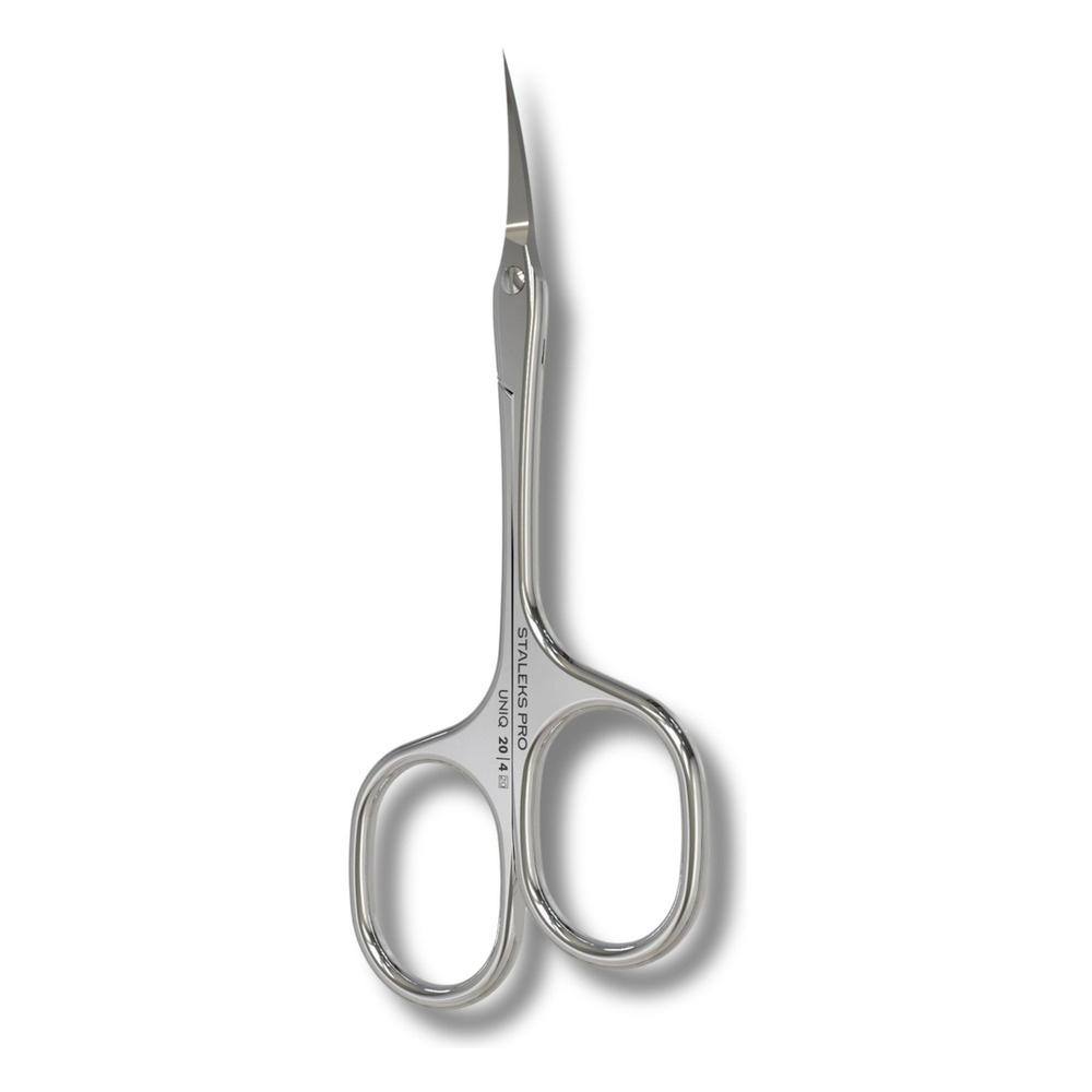 Staleks Pro UNIQ 20 Type 4 Cuticle Scissors Asymmetric Multi Level Rings 105 mm