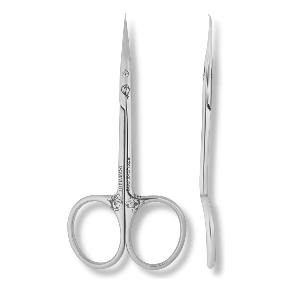 Staleks Pro Exclusive 21 Type 1 Cuticle Scissors Hook-Shaped Precision Blades SX-21/1m 102mm