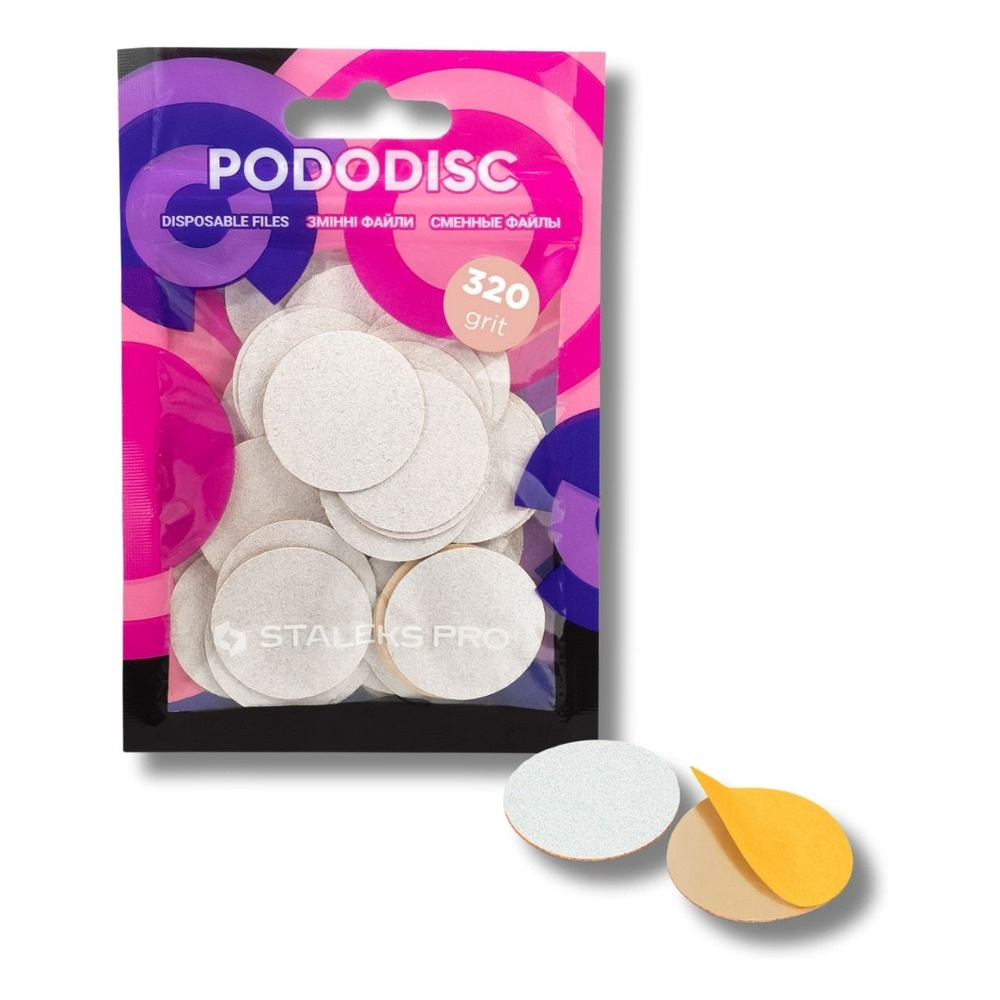 Staleks Pro Expert Disposable Pododisc Pedicure White Files Size XS Grit 320 50pcs