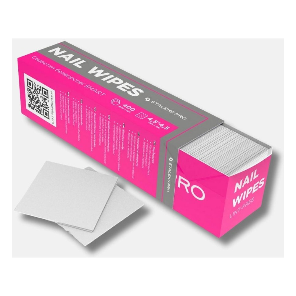 Staleks Smart Lint‑Free Wipes Professional Manicure And Pedicure Cleaning Pads 400 Pcs