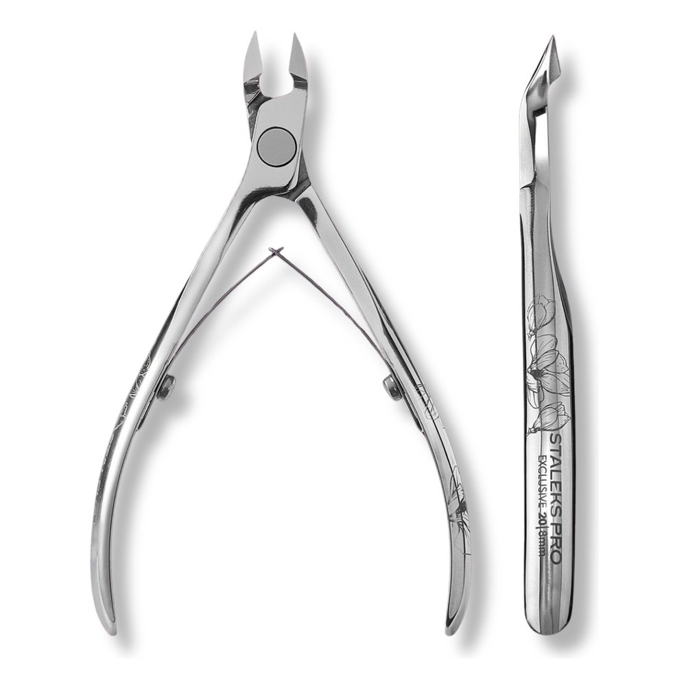 Staleks Pro Exclusive 20 Cuticle Nippers Magnolia Pattern NX-20-8m Cutting Length 8 mm