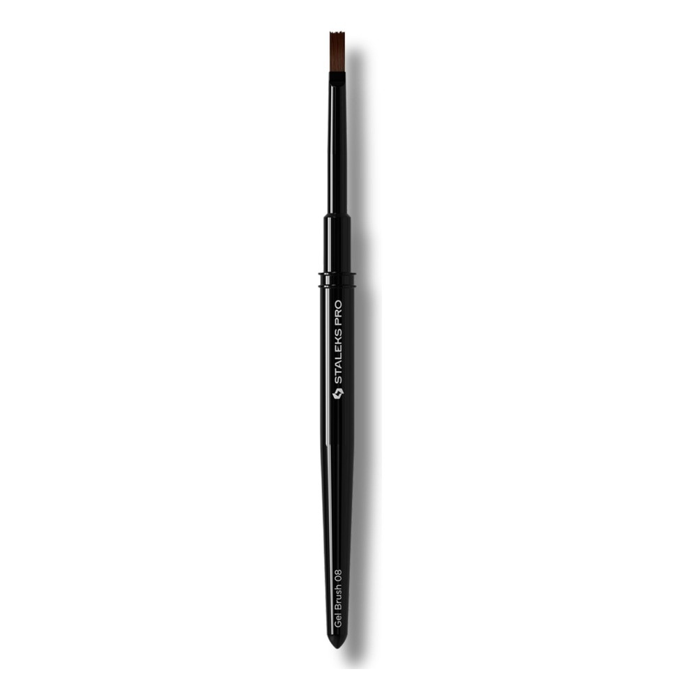 Staleks Pro Expert Straight Gel Brush Width 6 mm Length 10 mm – Professional Nail Modelling and Strengthening Tool 1pc