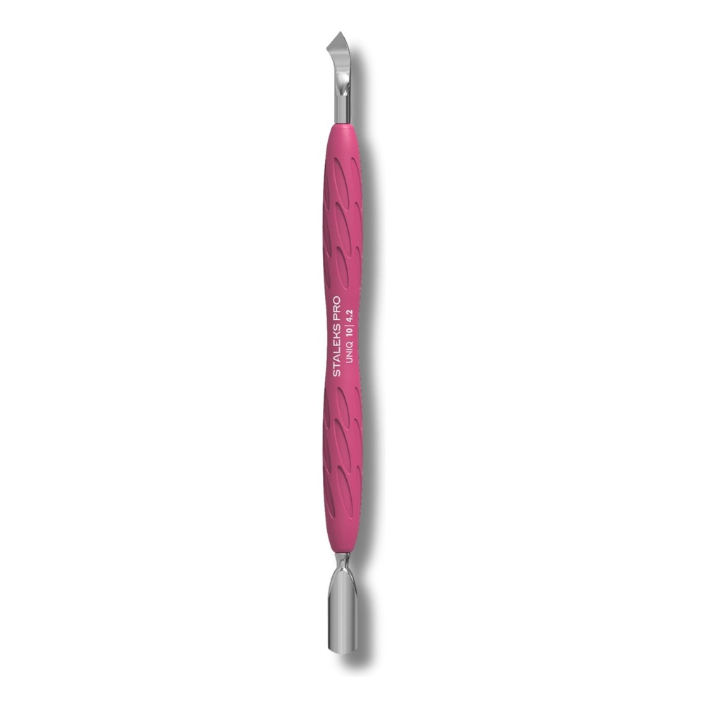 Staleks Pro UNIQ 10 Gummy Manicure Pedicure Pusher Type 4.2 Rounded Narrow Pusher And Bent Blade 1pc