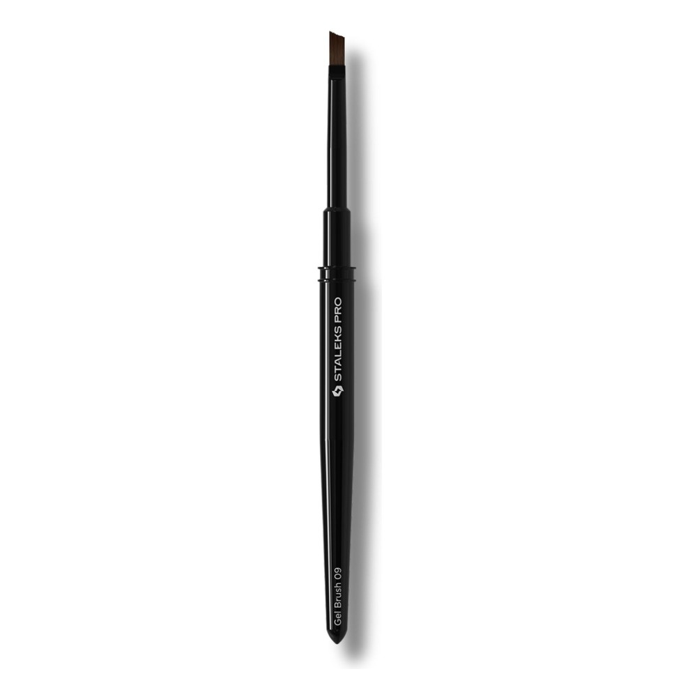 Staleks Pro Expert Angled Gel Brush With Aluminium Handle For Nail Design 6 mm x 9 mm