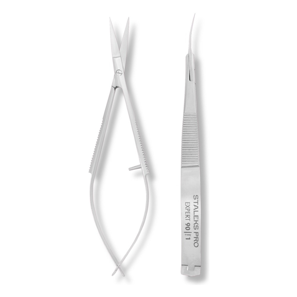 Staleks Pro Expert 90 Type 1 Micro Cuticle Scissors Manicure And Cosmetology 15mm • SE-90/1 120 mm