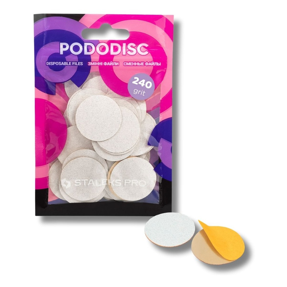 Staleks Pro Expert Disposable Pododisc Pedicure White Files Size XS Grits 240 50pcs