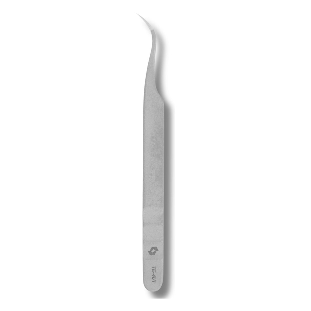 Staleks Pro Expert 41 Type 1 Curved Eyelash Tweezers For Classic And 2D–4D Modeling 118mm