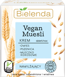 BIELENDA VEGAN MUESLI, MOISTURISING Cream oats + wheat + coconut milk, 50ml