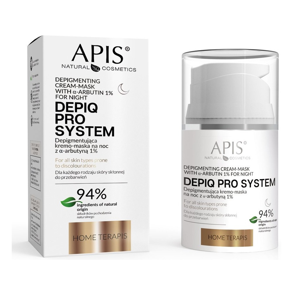 Apis Home TerApis DepiQ Pro System Depigmentic Night Cream-Mask with 1% Alfa Arbutin 50ml