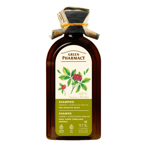 Green Pharmacy Shampoo for Oily Scalp and Dry Ends with Ginseng Extract and Moroccan Mint Oil 350ml