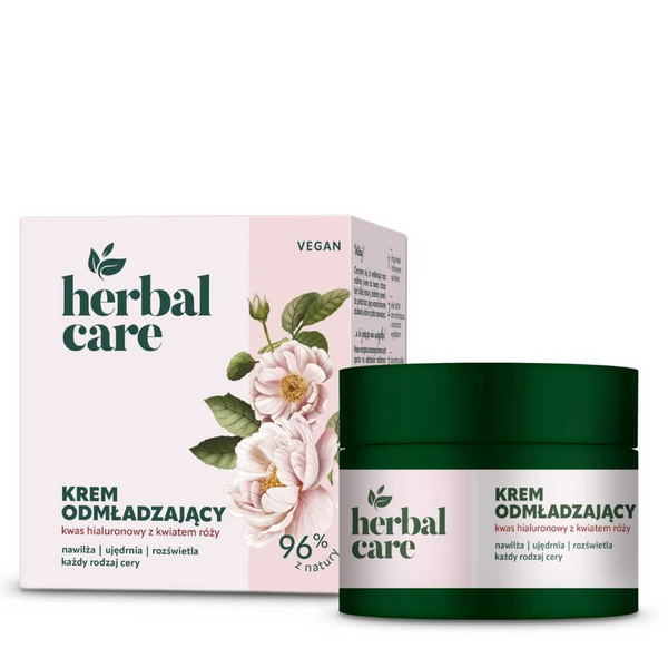 Farmona Herbal Care Rejuvenating Cream Hyaluronic Acid with Rose Flower for All Skin Types Day and Night 50ml