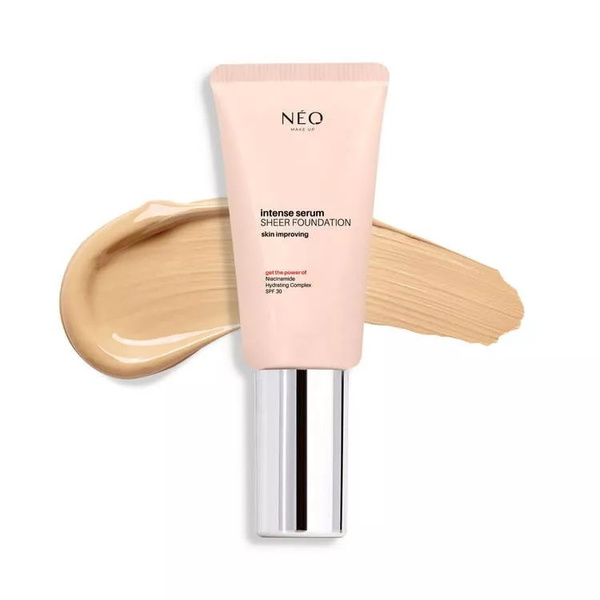 Neo Makeup Intense Serum Sheer SPF 30 Moisturizing Foundation No. 3.5 Beige with Glass Skin Effect 30ml