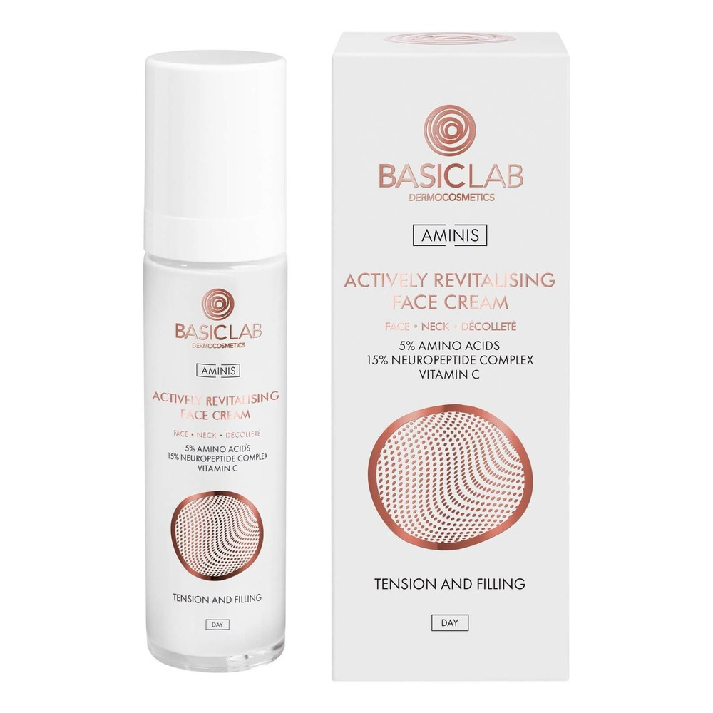 BasicLab Actively Revitalizing Face Cream with 5% Amino Acid Tension and Filling for Day 50ml