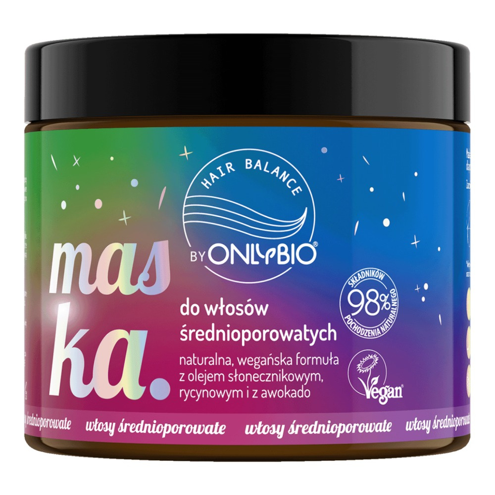 Onlybio Hair Balance Mask for Medium Porosity Hair with Sunflower and Castor Oil 400ml