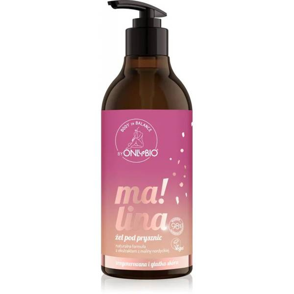 OnlyBio Regenerating Shower Gel with Nordic Raspberry Extract 400ml